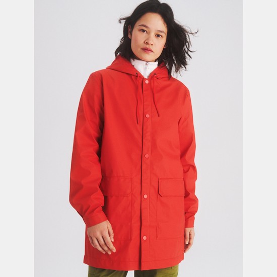 Aigle The Long, Lightweight And Waterproof Coats Women Red ZA-82743